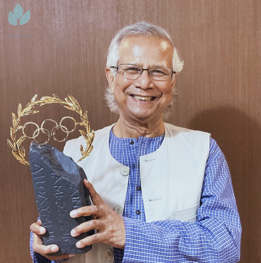  Yunus receives Olympic Laurel at Tokyo Olympics 2020 inauguration:  Nobel Laureate urges athletes to create a world of “Three Zeros”