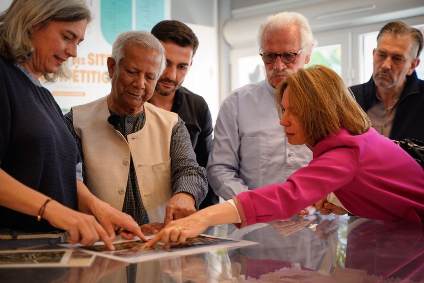 Yunus Visits Euro 4 Billion Newly Constructed Paris  2024 Olympic Village Based on His Concept --- Signs a New Agreement for Milan Winter Olympic 2026.